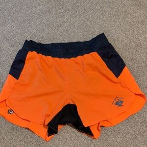 Men's Bright orange and Navy 5" Running Shorts